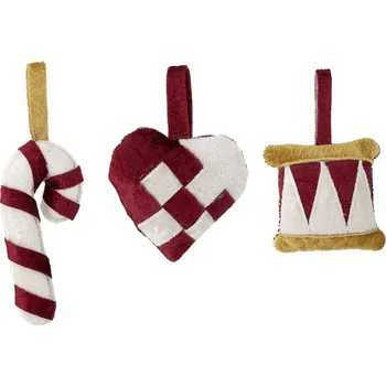 Vánoce Bloomingville, Vánoční ozdoby Velua, 3 ks. - Formadore