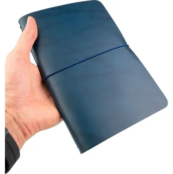 Zápisník Kožedělník Midori zápisník A5 - modrý Univerzální zápisník s koženými deskami