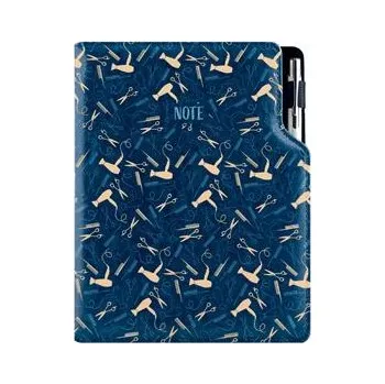 Notes - zápisník DESIGN B5 tečkovaný - modrá - Kadeřník