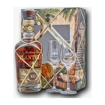 Rum PLANTERAY 20th ANNIVERSARY X.O 40% (0,7L) V DÁRKOVÉ KRABIČCE SE SKLENIČKAMI