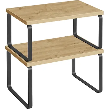 Nábytek Sada 2 kuchyňských poliček MARZO, dub artisan/černá