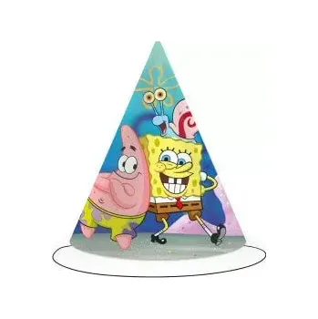 Party dekorace Papírové party čepičky Sponge Bob 6 ks