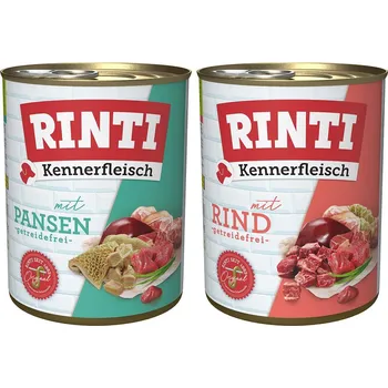 Krmivo pro psa Rinti Kennerfleisch pur mix hovězí a bachor 24× 800 g
