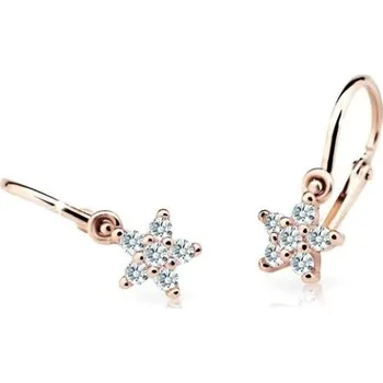 Náušnice Cutie Diamonds Dětské náušnice z růžového zlata Hvězdičky s brilianty DC2118-10-00-X-4 + 2 měsíce na vrácení zboží