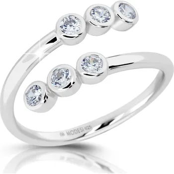 Šperk Modesi Půvabný stříbrný prsten se zirkony M01013 59 mm + 2 měsíce na vrácení zboží