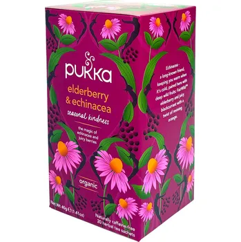 Čaj Pukka Herbs BIO čaj Černý bez s echinaceou 20 sáčků