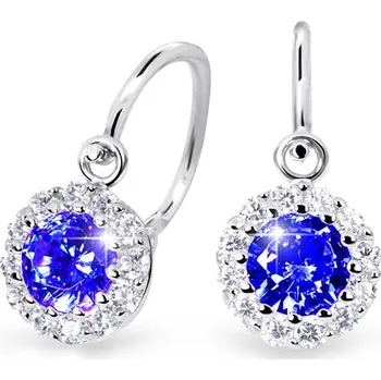 Náušnice Cutie Jewellery Dětské náušnice z bílého zlata C2745-10-X-2 modrá + 2 měsíce na vrácení zboží