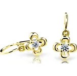 Cutie Diamonds Zlaté dětské náušnice Čtyřlístky s brilianty DC2013-10-00-X-1 + 2 měsíce na vrácení zboží