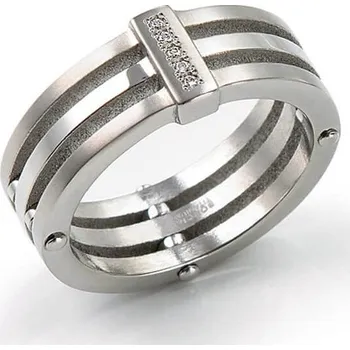 Módní doplněk Boccia Titanium Titanový prsten s diamanty 0126-01 57 mm + 2 měsíce na vrácení zboží