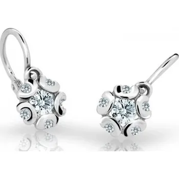 Náušnice Cutie Diamonds Krásné dětské náušnice z bílého zlata s brilianty DC2178-10-00-X-2 + 2 měsíce na vrácení zboží