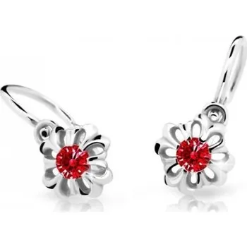 Náušnice Cutie Jewellery Něžné dětské náušnice z bílého zlata C2208-10-X-2 červená + 2 měsíce na vrácení zboží