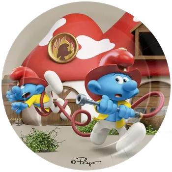 Talíř Papírové talíře Šmoulové 23cm - 8ks