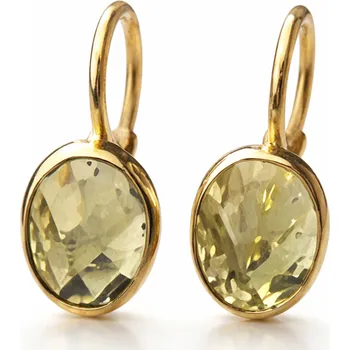 Náušnice Vltavín Moldavite Zlaté náušnice s vltavínem P20 0114