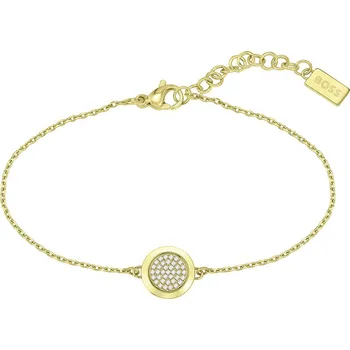 Šperk Hugo Boss Nádherný pozlacený náramek s krystaly Medallion 1580301 + 2 měsíce na vrácení zboží