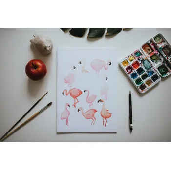 Be Nice Školní ekologický sešit - A4 linkovaný, č. 424 - ZACHRAŇ MĚ Plameňáci