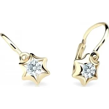 Náušnice Cutie Diamonds Dětské náušnice ze žlutého zlata Hvězdy s brilianty DC2159-10-00-X-1 + 2 měsíce na vrácení zboží