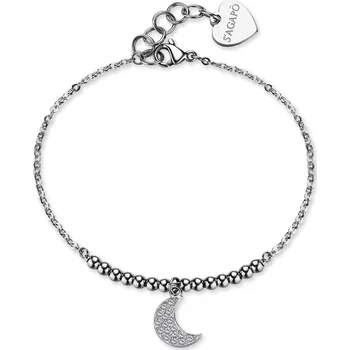 Náramek S'Agapõ Něžný ocelový náramek s měsícem Witch SWH13 + 2 měsíce na vrácení zboží