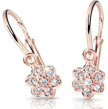 Náušnice Cutie Diamonds Dětské náušnice z růžového zlata Kytičky s brilianty DC2746-10-00-X-4 + 2 měsíce na vrácení zboží
