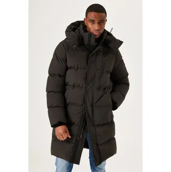 Pánská bunda GARCIA PÁNSKÝ PROŠÍVANÝ KABÁT S KAPUCÍ - ZELENÝ XL