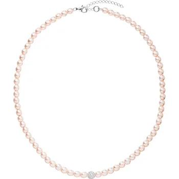 Náhrdelník Evolution Group Romantický perlový náhrdelník s krystaly Preciosa 32063.3 rosaline + 2 měsíce na vrácení zboží