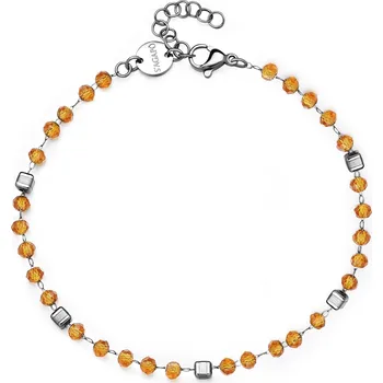 Náramek S'Agapõ Nadčasový náramek s oranžovými korálky Shrine SSR13 + 2 měsíce na vrácení zboží