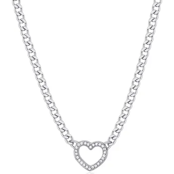 Módní doplněk S'Agapõ Romantický ocelový náhrdelník Srdce s krystaly My love SYL05 + 2 měsíce na vrácení zboží