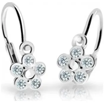 Náušnice Cutie Jewellery Dětské kytičkové náušnice z bílého zlata C2744-10-X-2 bílá + 2 měsíce na vrácení zboží