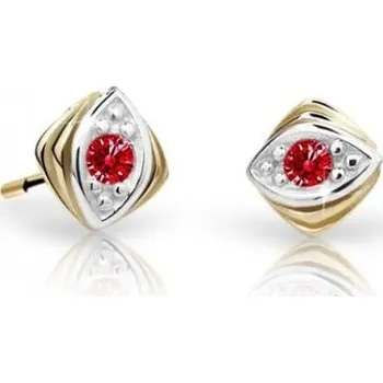 Náušnice Cutie Jewellery Zlaté dětské náušnice C1897-30-X-1 červená + 2 měsíce na vrácení zboží