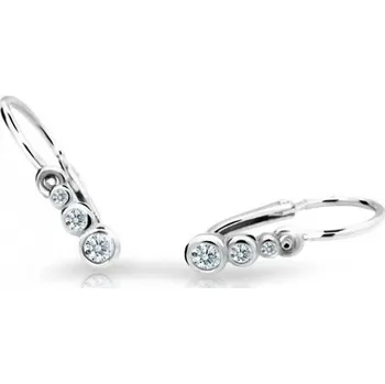 Náušnice Cutie Jewellery Dětské náušnice z bílého zlata C2255-10-X-2 bílá + 2 měsíce na vrácení zboží