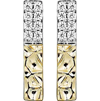 Módní doplněk Silver Cat Jedinečné pozlacené náušnice s kubickými zirkony SC529 + 2 měsíce na vrácení zboží