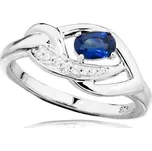 MOISS Luxusní stříbrný prsten s tanzanitem a zirkony RG0000 55 mm + 2 měsíce na vrácení zboží