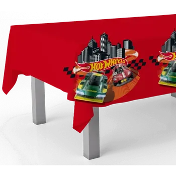 Jednorázový ubrus Plastový ubrus Hot Wheels 120 x 180 cm