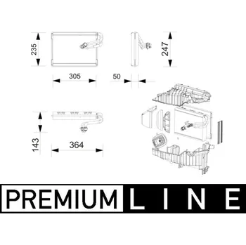 Výparník klimatizace Výparník klimatizace MAHLE ORIGINAL AE 269 000P