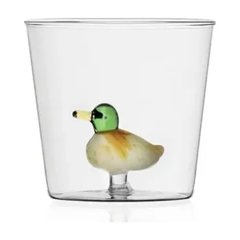 Sklenice 3D skleněná sklenice 200 ml 8,5 x 8 cm s motivem kachny Originální dekorativní sklenice na nápoje pro každodenní použití