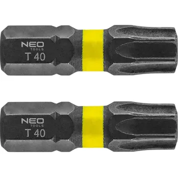 Dílna NEO TOOLS Rázové bity TX40 x 25 mm, 2 ks