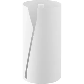 YAMAZAKI Bílý kovový držák na roli kuchyňských utěrek Tower 30 cm