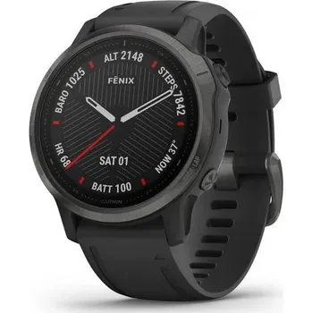 Garmin Fenix 6S Pro Sapphire Karbonově šedá s černým páskem