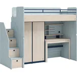 Čilek Zvýšená postel 90x200 cm se schody SET Trio Studio