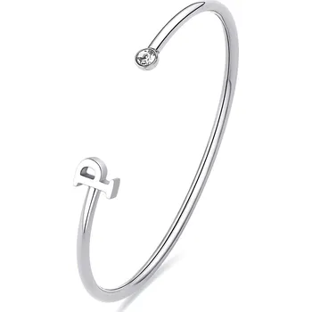 Náramek S'Agapõ Otevřený pevný náramek s písmenem P Click SCK227 + 2 měsíce na vrácení zboží