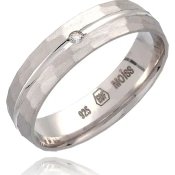 Prsten MOISS Snubní stříbrný prsten s čirým zirkonem RL000044-P 48 mm + 2 měsíce na vrácení zboží