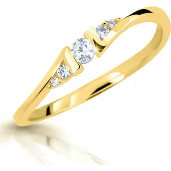 Prsten Cutie Jewellery Okouzlující prsten ze žlutého zlata se zirkony Z6720-3054-10-X-1 64 mm + 2 měsíce na vrácení zboží