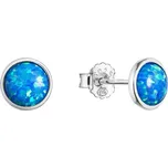 Evolution Group - Pavona Půvabné stříbrné náušnice se syntetickým modrým opálem 11464.3 blue + 2 měsíce na vrácení zboží