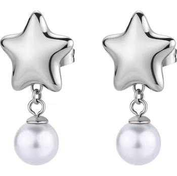 Módní doplněk S'Agapõ Krásné hvězdičkové náušnice s perličkami Stellar SSE49 + 2 měsíce na vrácení zboží