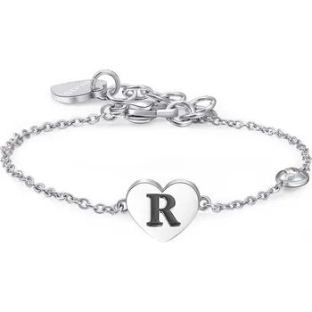 Náramek S'Agapõ Stříbrný ocelový náramek s písmenem R Click SCK134 + 2 měsíce na vrácení zboží