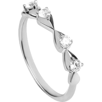 Prsten Silver Cat Něžný stříbrný prsten se zirkony Beauty SC323 56 mm + 2 měsíce na vrácení zboží