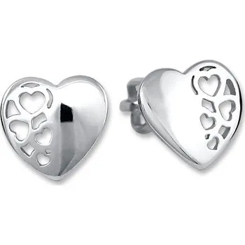 Náušnice Brilio Jemné náušnice z bílého zlata Srdíčka 231 001 00648 07 + 2 měsíce na vrácení zboží