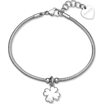 Módní doplněk S'Agapõ Překrásný ocelový náramek se čtyřlístkem Click SCK289 + 2 měsíce na vrácení zboží