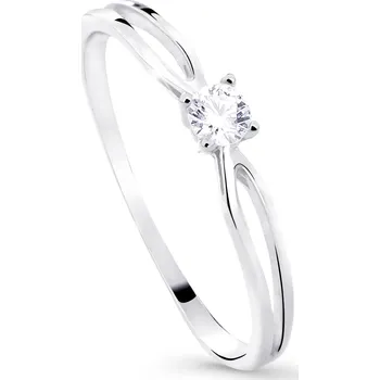Prsten Cutie Diamonds Třpytivý zásnubní prsten z bílého zlata s briliantem DZ8027-00-X-2 50 mm + 2 měsíce na vrácení zboží
