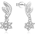 MOISS Slušivé visací náušnice ze stříbra s květinami E0002469 + 2 měsíce na vrácení zboží