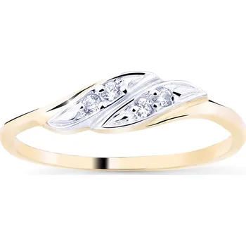 Prsten Cutie Jewellery Půvabný zlatý prsten se zirkony Z8021–10-X-1 48 mm + 2 měsíce na vrácení zboží